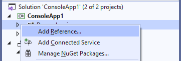 Add dependency menu